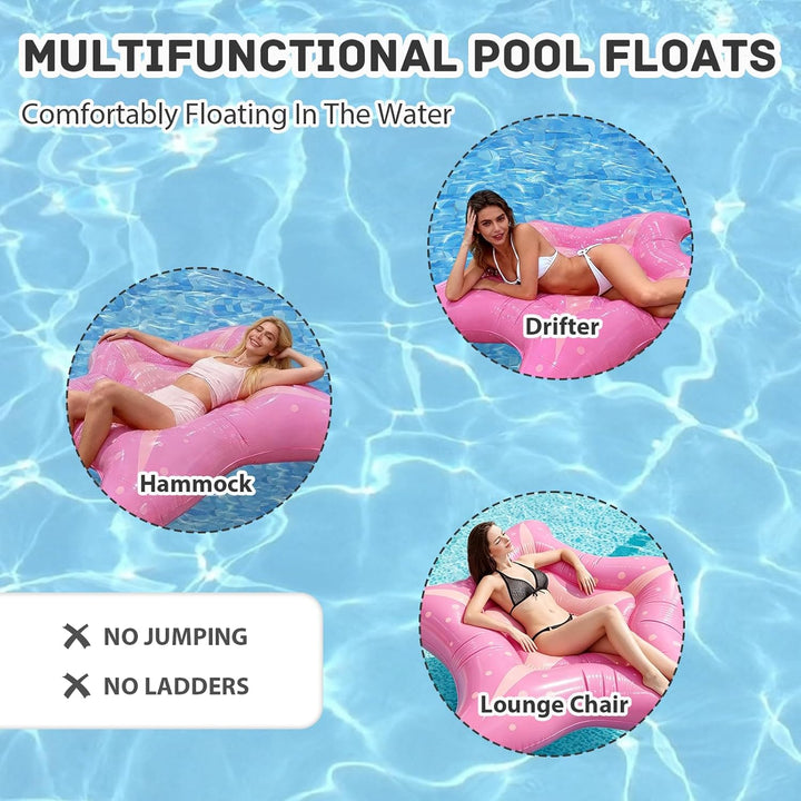 Luftmatratze Pool Seestern, 150cm Hängematte Pool Spielzeug Erwachsene Luftmatratze Wasser, Schwimml
