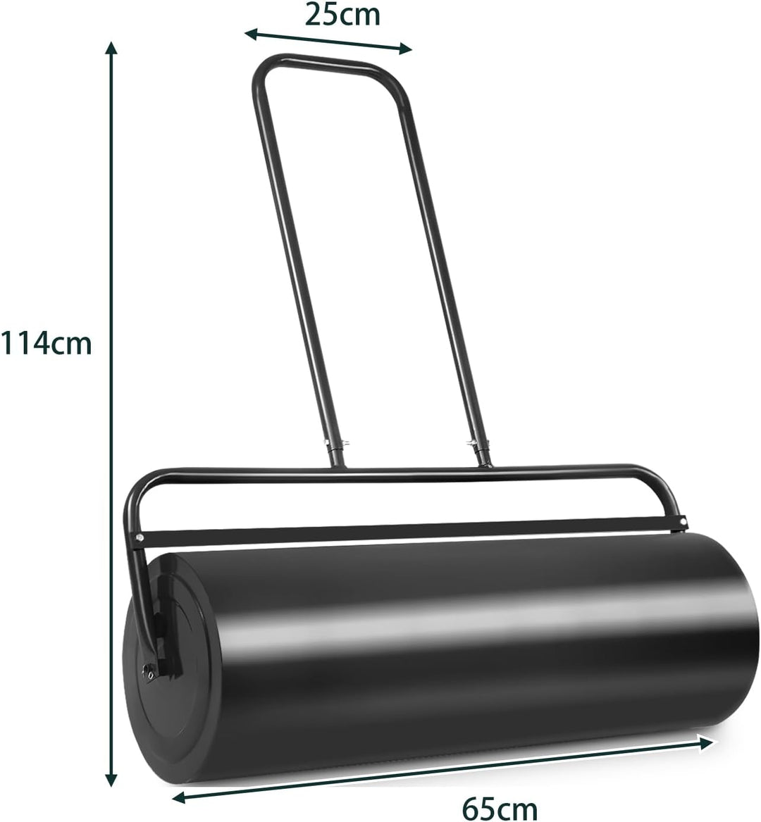 SOARS Rasenwalze befüllbar 48L, Ø32cm Handwalze, Rasenroller mit U-Griff & abnehmbarem Ablassstopfen