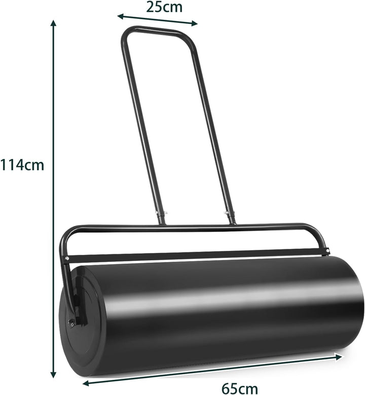 SOARS Rasenwalze befüllbar 48L, Ø32cm Handwalze, Rasenroller mit U-Griff & abnehmbarem Ablassstopfen