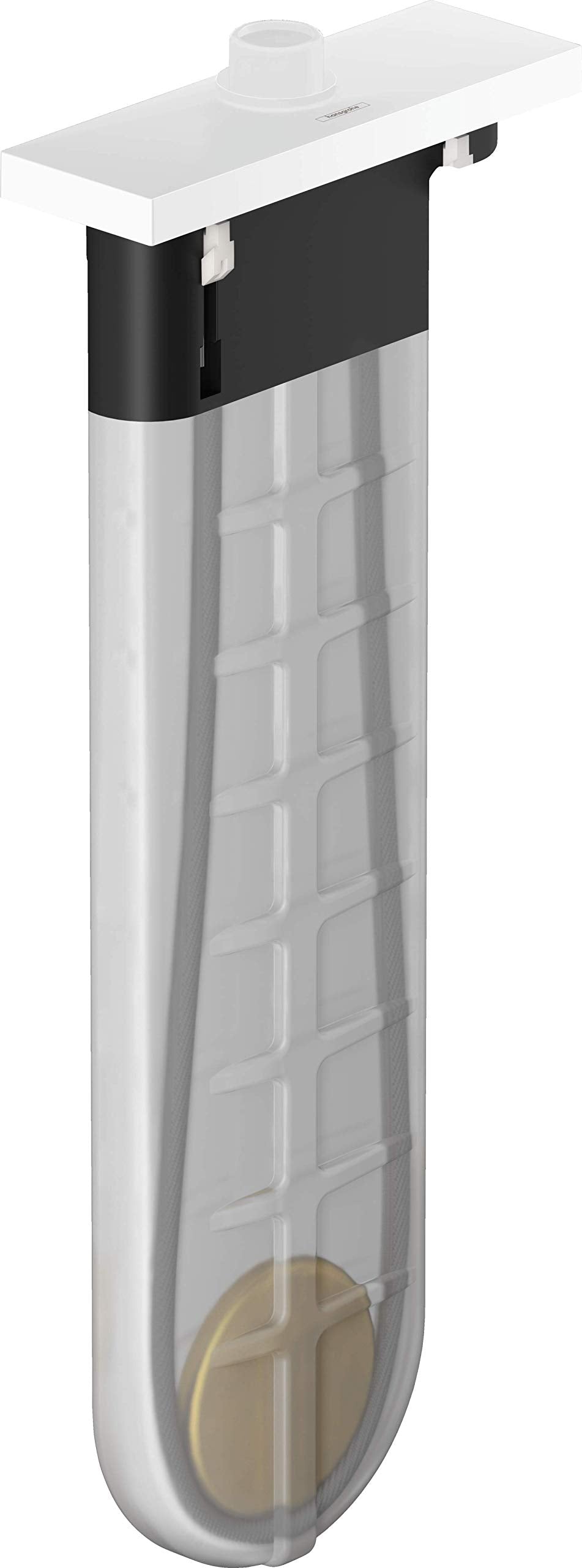 hansgrohe Schauchbox (sBox) für Duschkopf an der Wanne, eckiges Fertigset, Mattweiss Matt White Fert