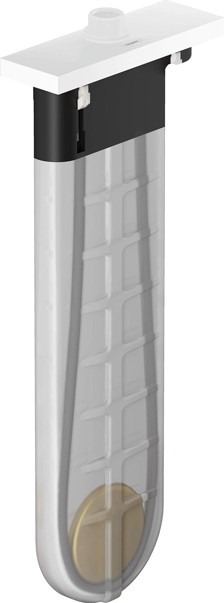 hansgrohe Schauchbox (sBox) für Duschkopf an der Wanne, eckiges Fertigset, Mattweiss Matt White Fert