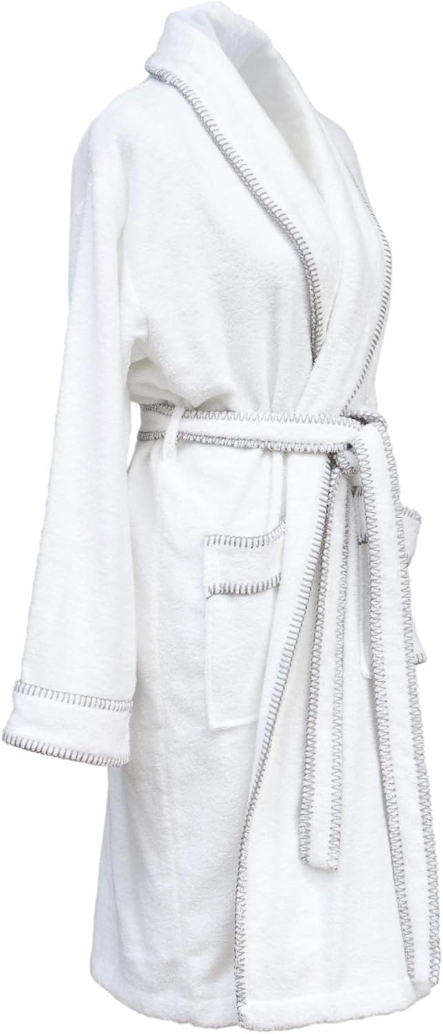 Heckett Lane Bademantel 60% Baumwolle 40% Bambus Viscose Bamboo S White