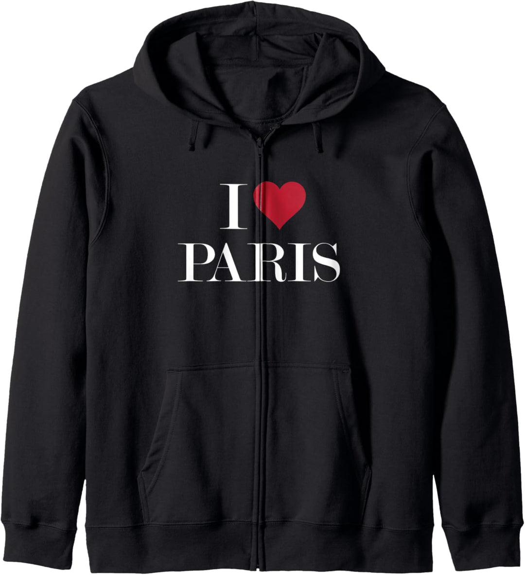 I Love Heart Paris France Kapuzenjacke
