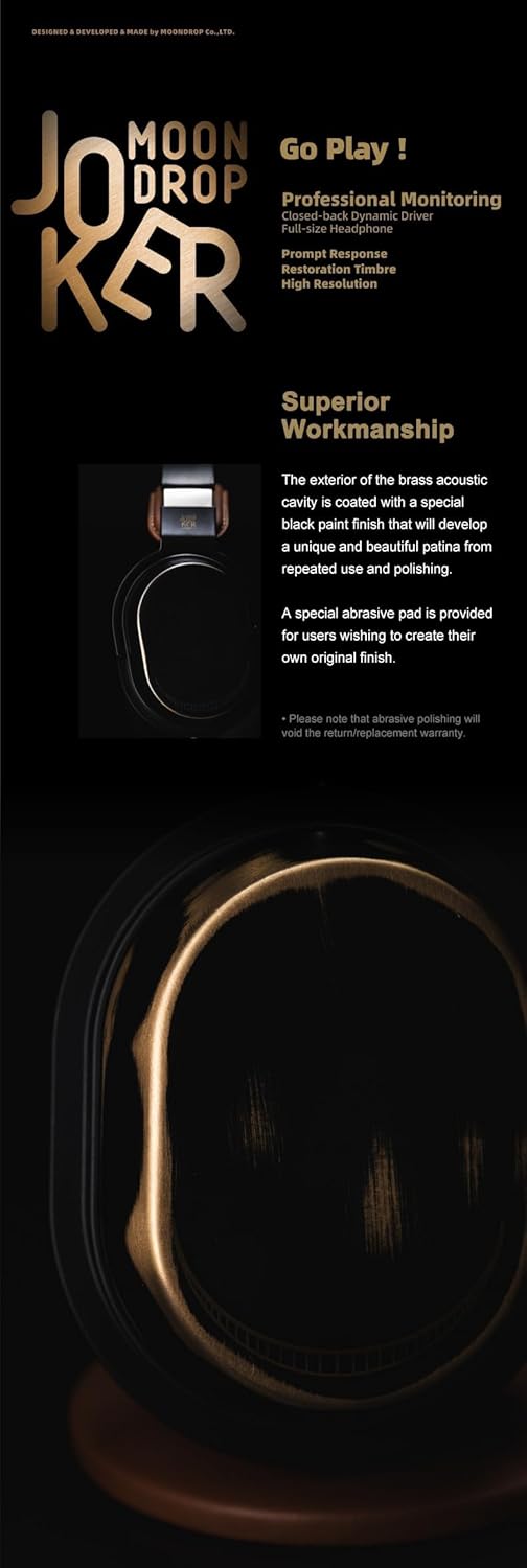 Moondrop Joker Kopfhörer, professionelle Überwachung, geschlossenes dynamisches Headset in voller Gr