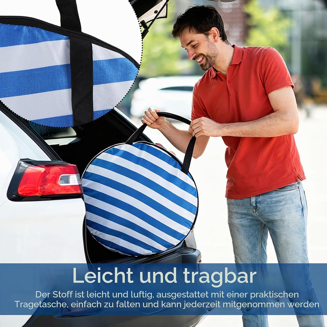Pop Up Strandmuschel, Strandmuschel Pop Up Strandzelt, UV-Schutz 50+, geeignet für 2-3 Personen, ink