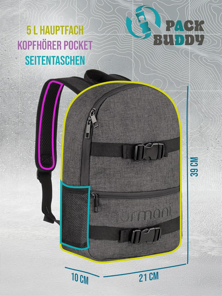 normani Reiseset Trolley mit Rucksackfunktion und kleiner Rucksack - 38 L Reisetrolley + 5 L Backpac