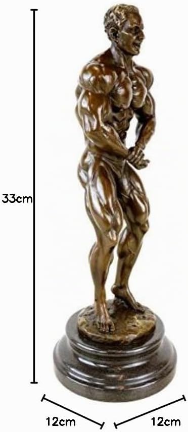 Kunst &amp; Ambiente - Bodybuilder Figur Arni aus Bronze - Trophäe - Pokal - signiert Milo - Bodybuildin