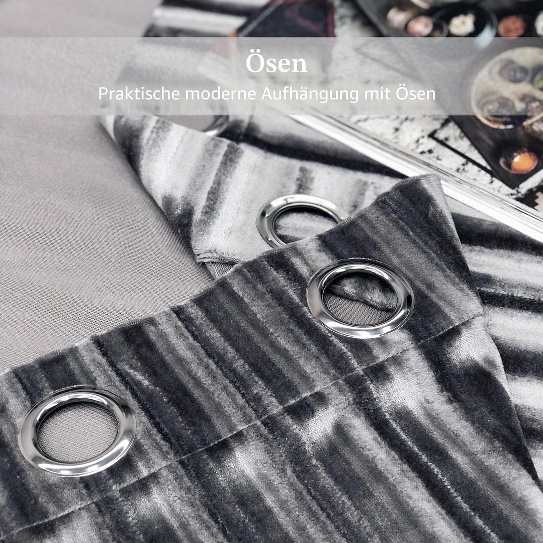 Vorhänge aus Crushed Samt, lange Optik, schön und klassisch, blickdicht und wärmeisolierend, für Woh