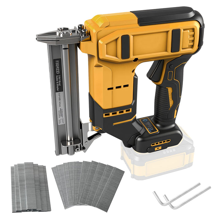 Schnurloser 18GA Brad Nailer kompatibel mit Dewalt 20V MAX Akku, bürstenloser Narrow Crown Stapler m