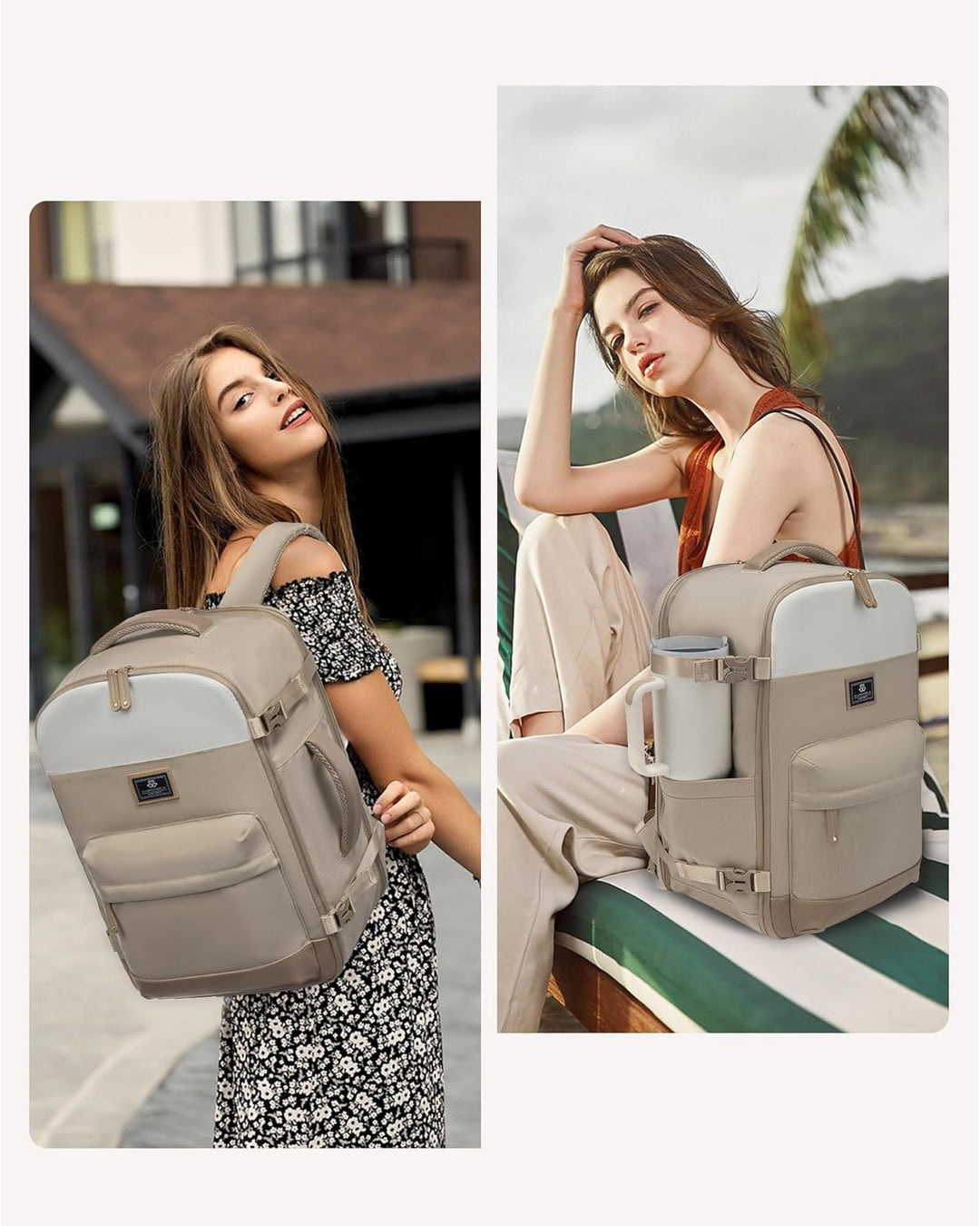 LOVEVOOK Rucksack Handgepäck Flugzeug, Reiserucksack Herren Damen Gross, 40L Cabin Bag Bordgepäck Ru
