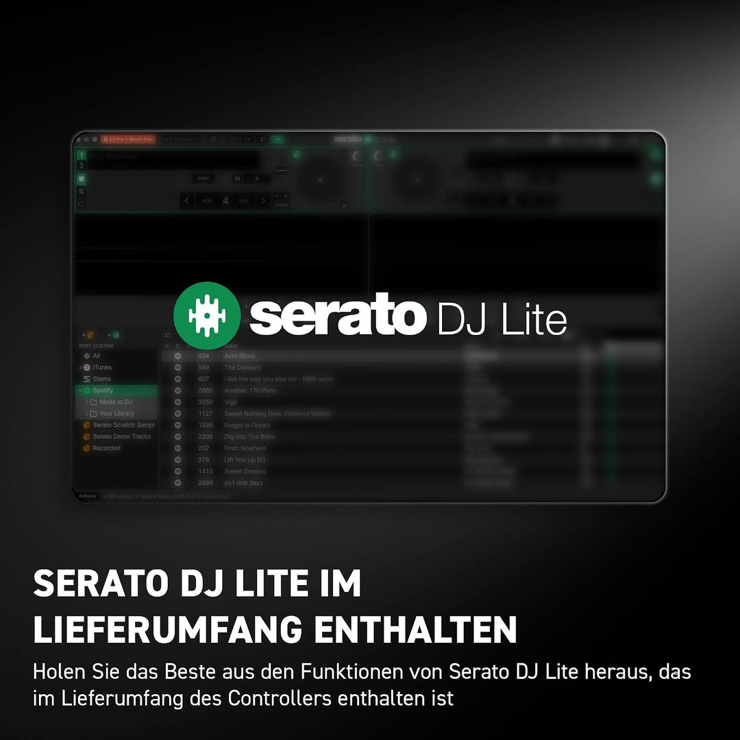 Hercules DJControl Starlight - Tragbarer 2-Deck DJ-USB-Controller mit 8 Pads, Serato DJ Lite Softwar