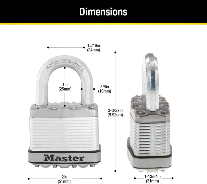 Master Lock M5XD Magnum Vorhängeschloss mit Schlüssel, 1 Stück 1 Pack, 1 Pack