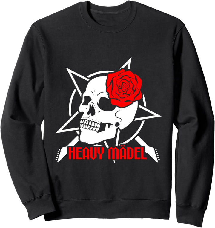 Heavy Metal Mädel Rock Rockerin Rockerbraut Geschenk Damen Sweatshirt