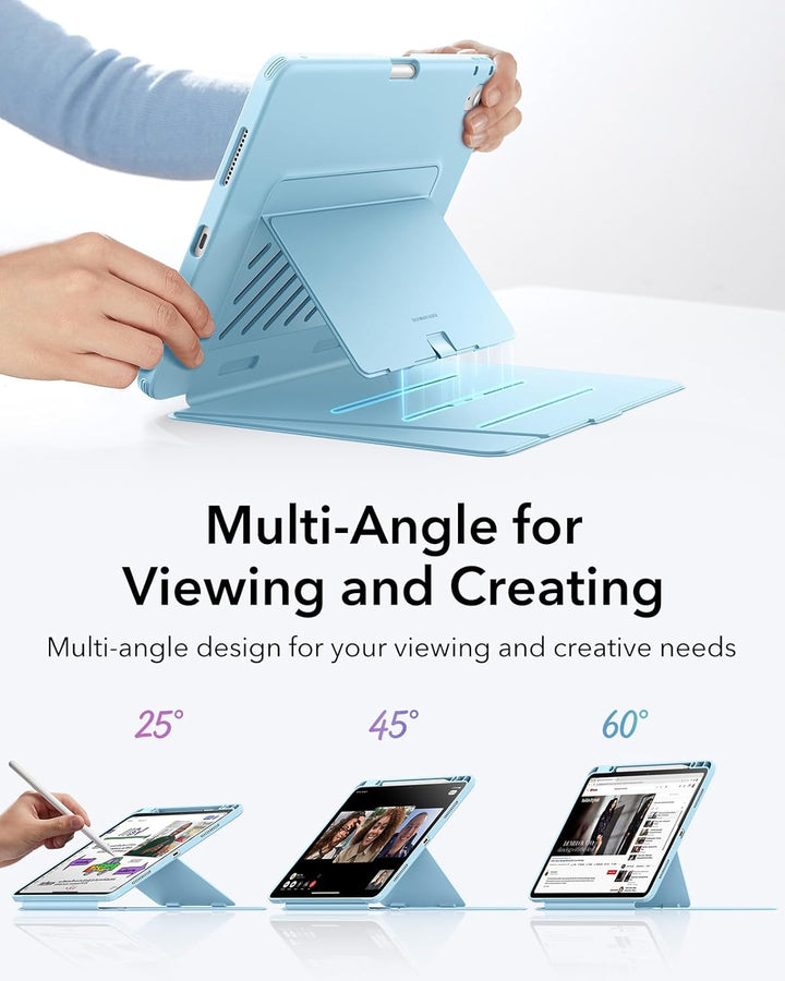 ESR Hülle für iPad Air 13 Zoll (2026/2025/2024) M4/M3/M2, Vertikale Stand, Mehrere Standwinkel, Ultr