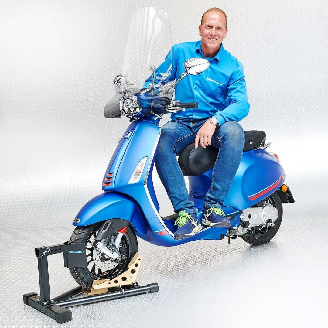 Datona Radwippe für Roller – Motorradständer bis 16 Zoll Reifen – Sicherer Stand mit Kipp-Mechanismu