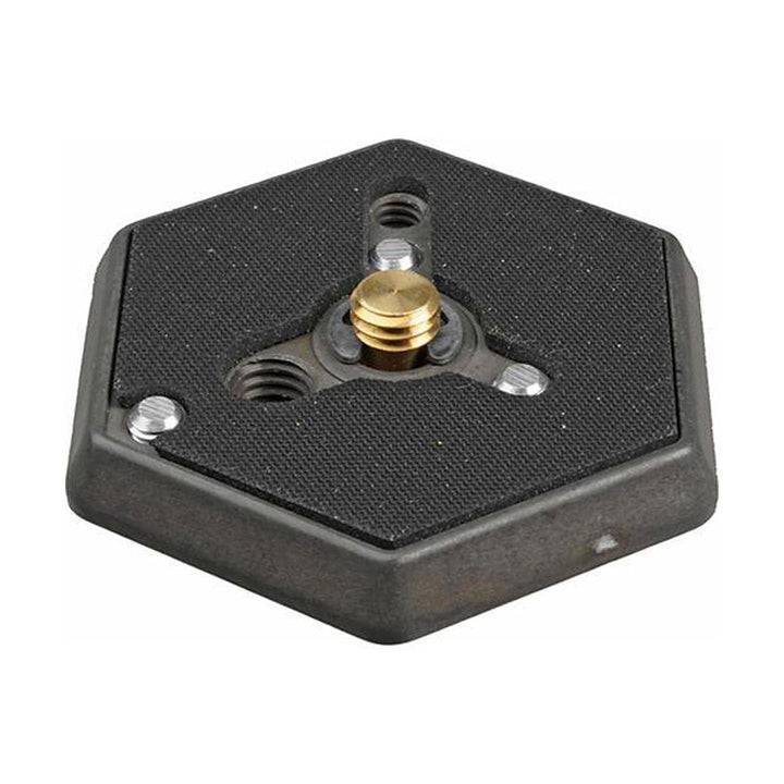 Manfrotto 130-38 Sechskant-Schnellwechselplatte mit 3/8-Zoll-Gewinde und Unterputzschraube