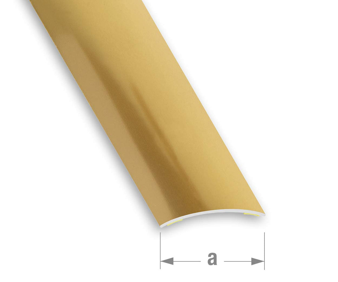 Schwellenleiste, selbstklebend, Stahl, Messingplatte, 30/83 cm 30mm x 830mm, 30mm x 830mm