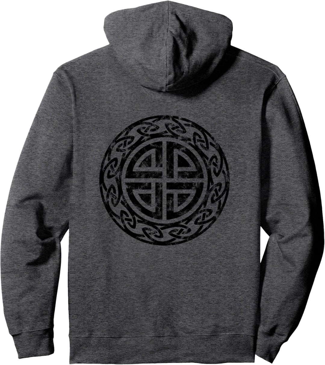 Vintage Schutzsymbol Schildknoten Keltisch Wikinger Nordisch Pullover Hoodie