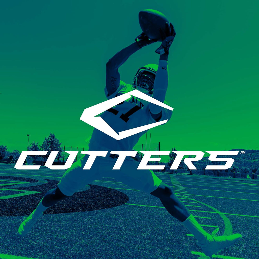 Cutters Rev Pro 4.0 S500 Receiver Handschuhe L Rückseite/Silber Chrom irisierend, L Rückseite/Silber