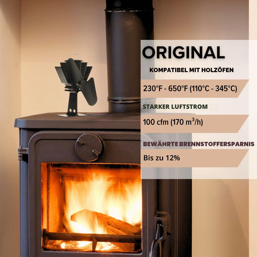 Caframo Limited 800CAXBX Limited Original Ecofan by Caframo, Schwarz Schwarz Zweisprachig, Schwarz Z