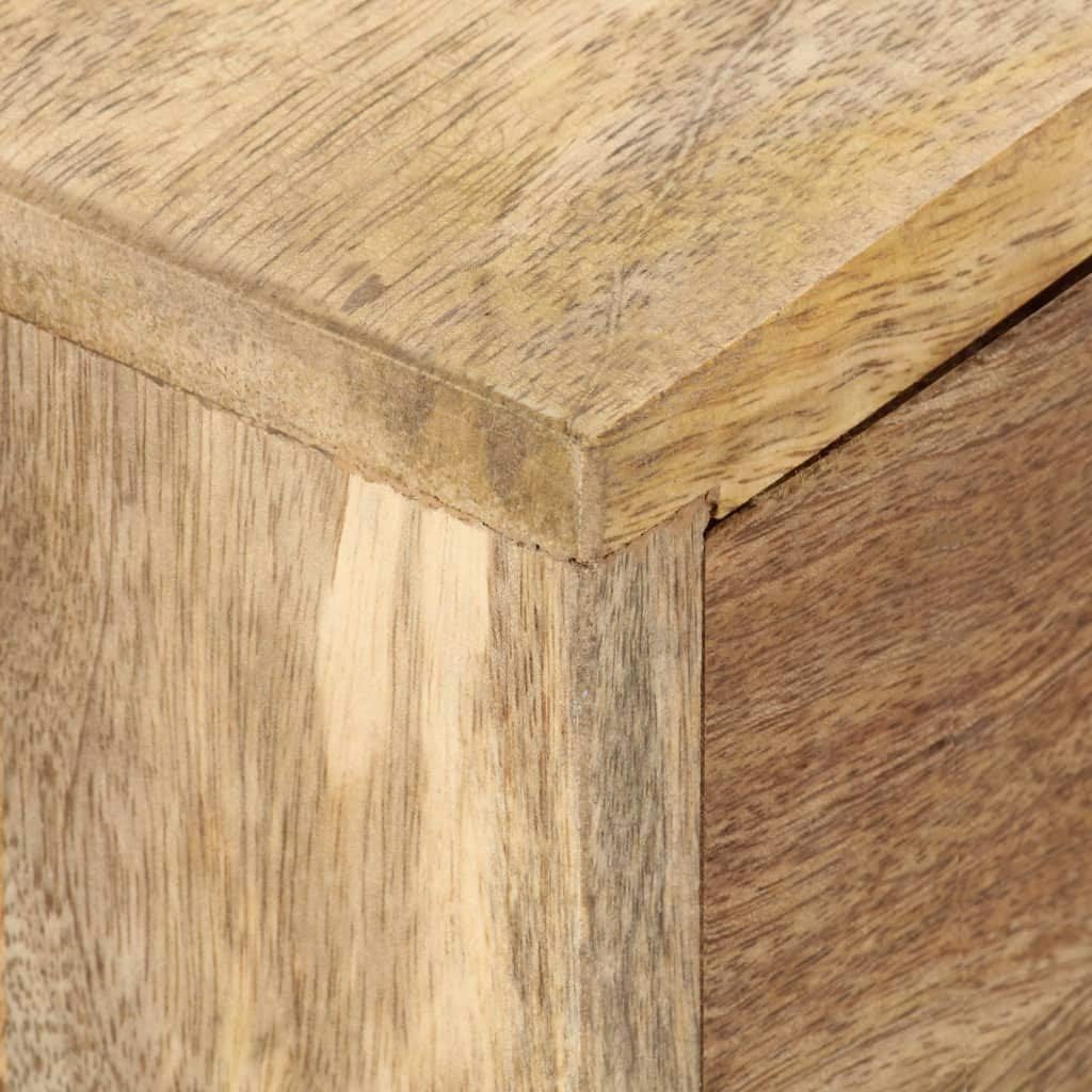 vidaXL Mangoholz Massiv TV Schrank mit 4 Türen Lowboard Fernsehschrank Fernsehtisch TV Möbel Board S