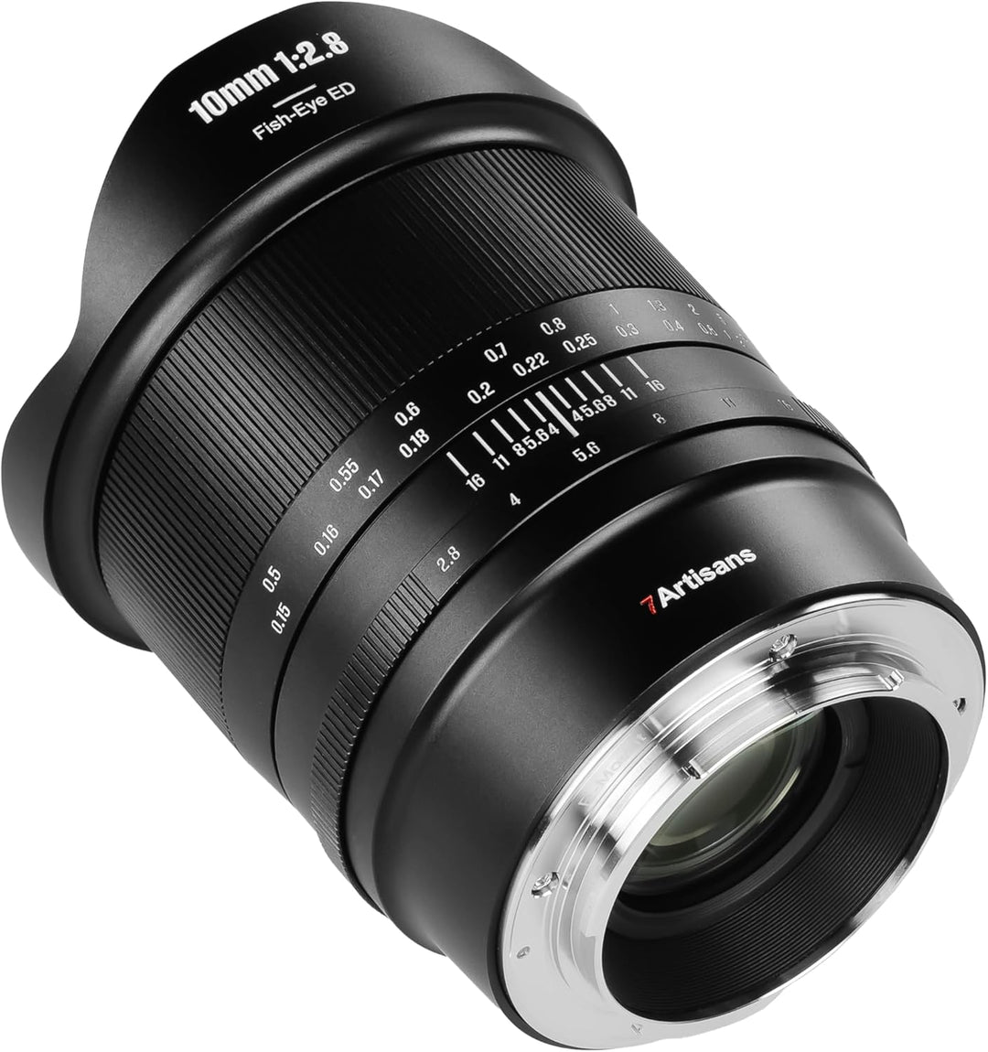 7Artisans 10mm F2.8 II für L-Mount Objektiv, Ultra Weitwinkel Fisheye Objektiv Vollformat 185° Manue