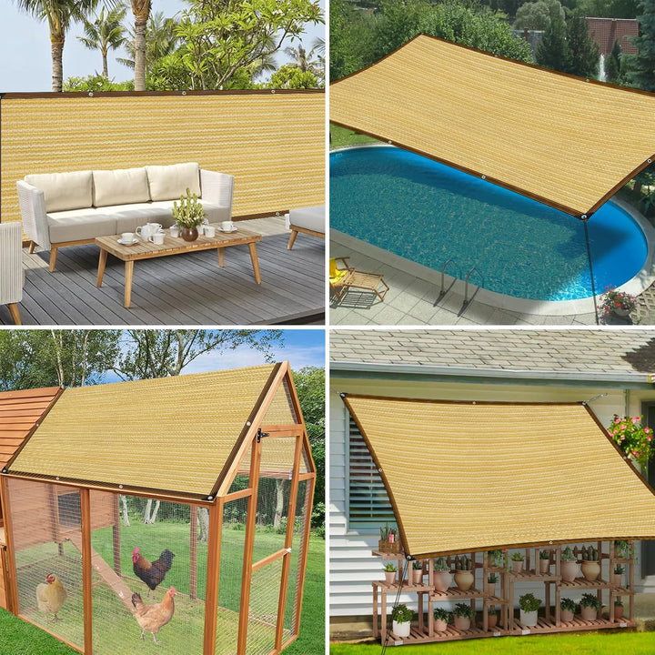 Schattennetz-90% schattiernetz mit ösen, 1.5x2m Schattierungsnetz geeignet für Pergolen,Garten,Pflan