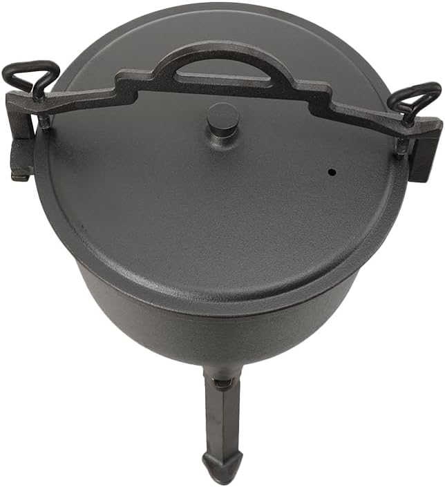 8L Gulaschkessel Feuertopf Feuerkessel Gusseisen-Kessel Jagdkessel Dutch Oven Topf Mit Füssen Und De
