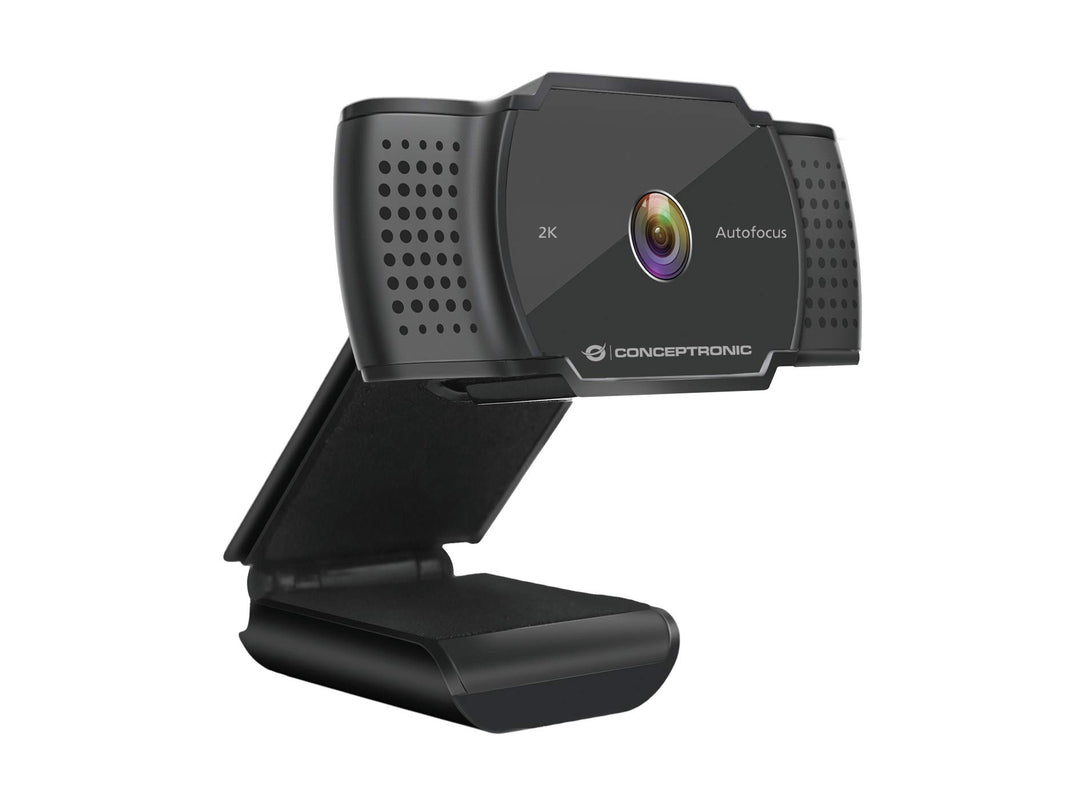 Conceptronic Webcam AMDIS02B 2k Super HD Webcam+Microphone sw, grau 2K Super HD AMDIS02B, 2K Super H