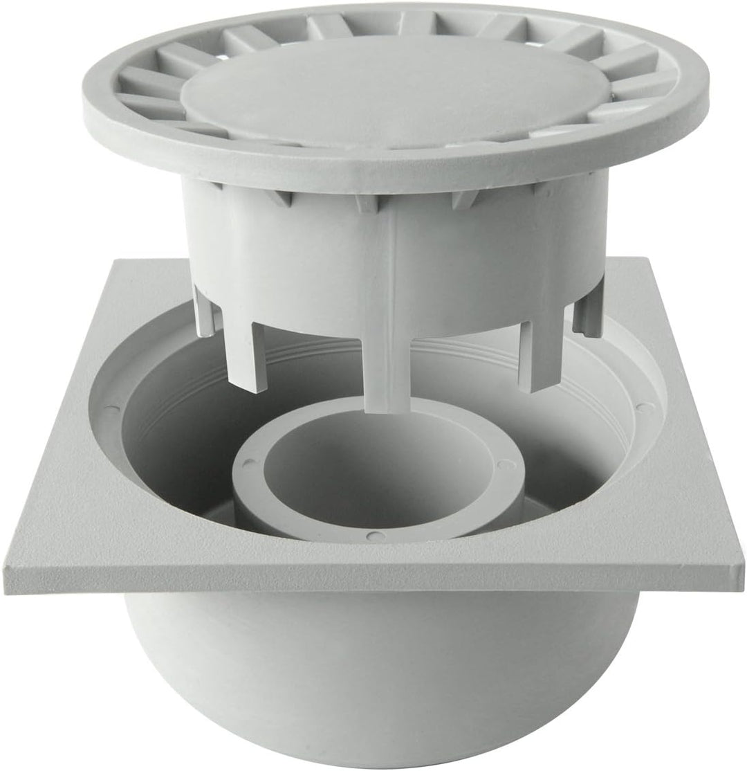 First Plast CHPP20G Siphonverschluss aus Polypropylen, grau, 200 x 200 mm