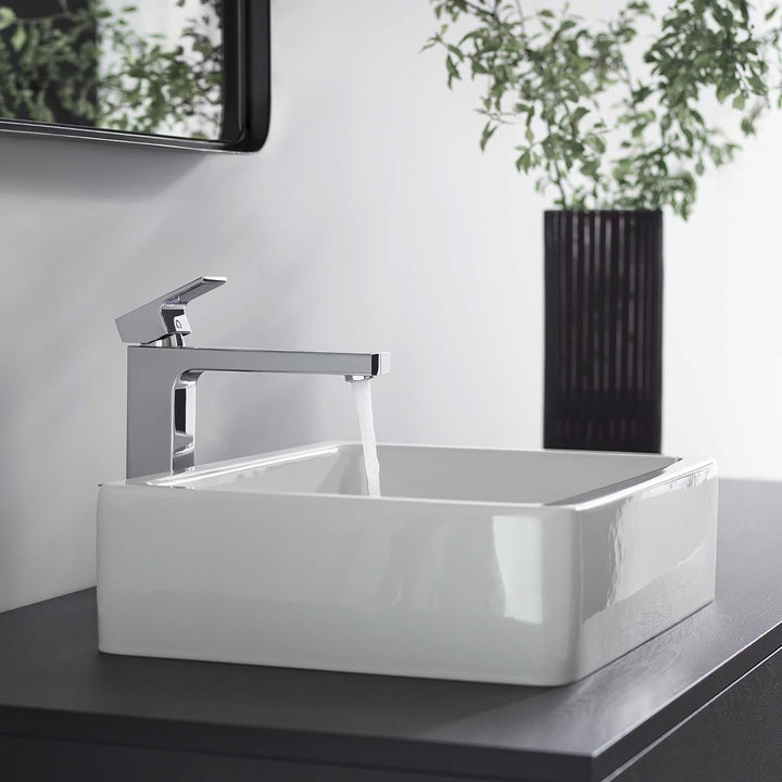 hansgrohe Vernis Shape - Waschtischarmatur mit Zugstangen-Ablauf, isolierte Wasserführung, Wasserhah