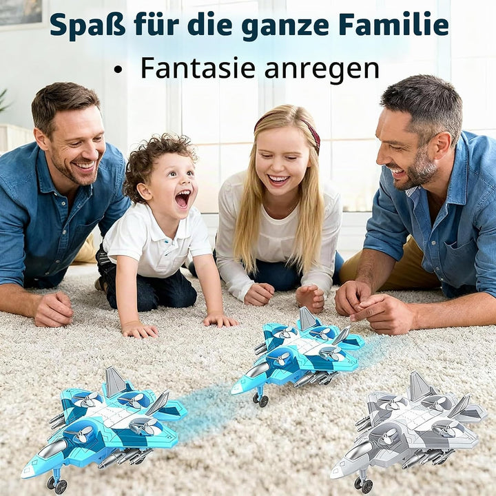Flugzeug Spielzeug, Grosses Trägheits-Kampfflugzeug, Schieb-Zieh-und-Los Flieger, Spielzeuggeschenk