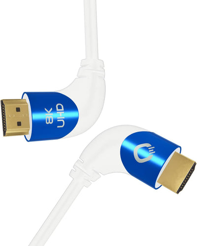 Oehlbach Shape Magic 90 UHD - 8K Ultra High Speed 2.1 HDMI-Kabel - Zertifiziert 48 Gbps (90 Grad Win