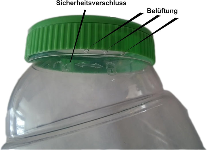 MEDUP XL Insektenfang Set 5teilig Aufbewahrungsbox, Kescher, Lupe, Becherlupe und 5fach Riesen Lupen