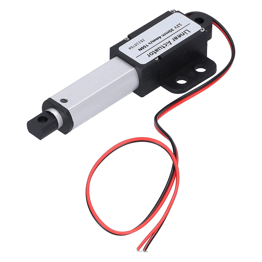 30mm DC 12V Linearaktuator Mini Electric Linear Motion Actuator Kurzschlussschutz T-Typ Schraube(Hub