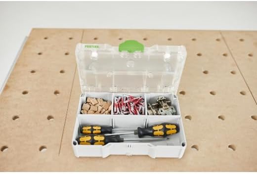 Festool Systainer³ SYS3 S 76 TRA – Modularer Mini-Werkzeugkoffer mit individueller Einteilung, trans