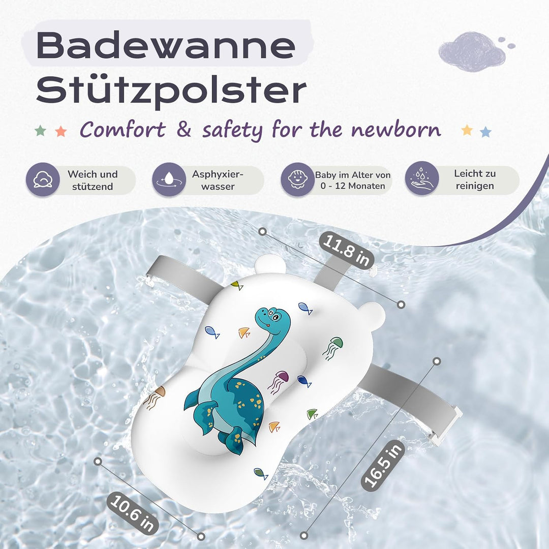 COOSEYA Baby Badewanne für 0-18 Monate, Faltbare Babywanne mit Babybadewanne Stützkissen, Portable B