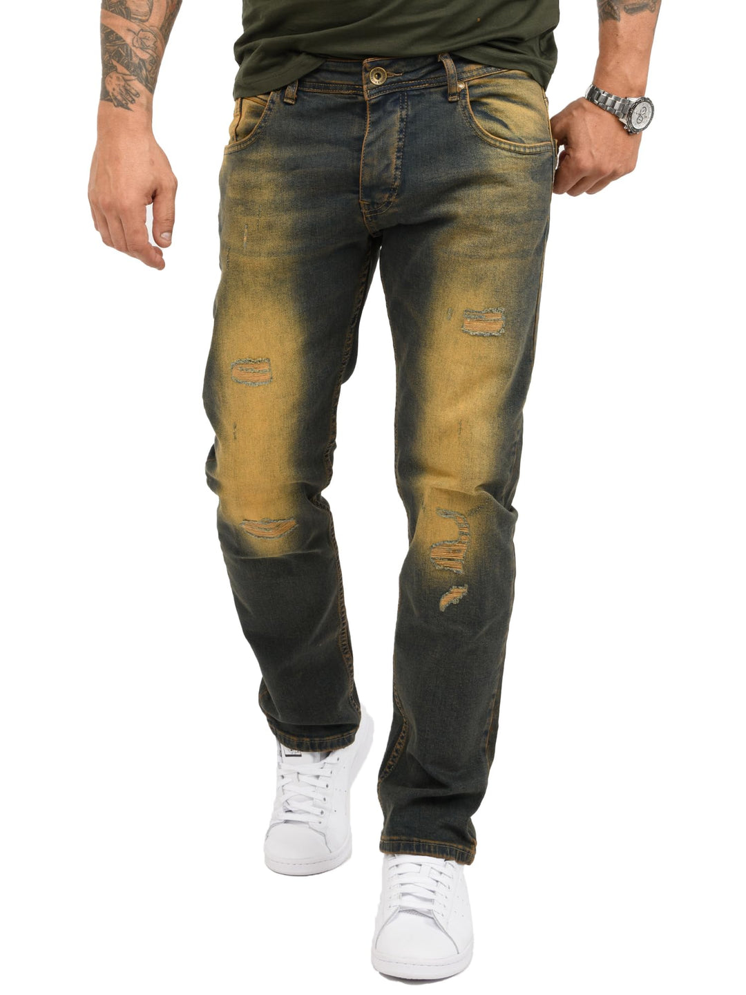 Rock Creek Herren Jeans Hose Denim Stretch Regular Fit Jeanshose Stonewashed W29-W44 29W / 30L Rc-32