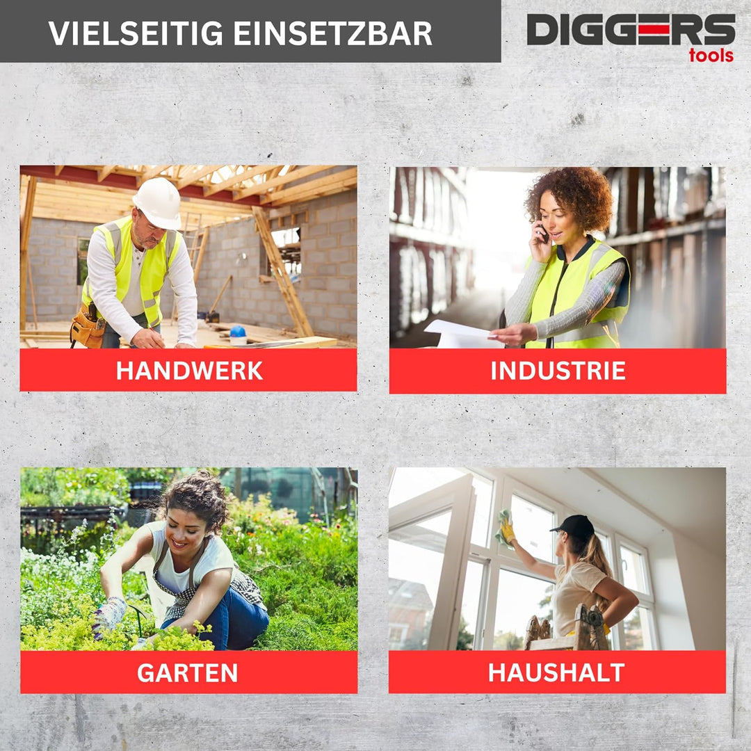 Diggers Tools - Universal Werkzeugtasche - [ Profi Quick Klik System ] Flexibel Kombinierbare Werkze
