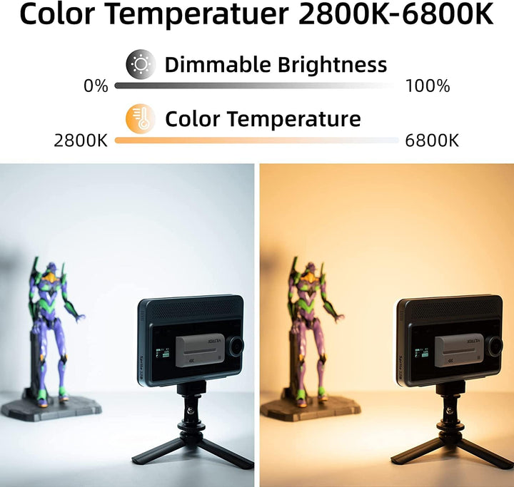 VILTROX 18W 1720LUM LED Panel Videoleuchte für die Kamera Dimmbar 2800K-6800K für Fotografie YouTube