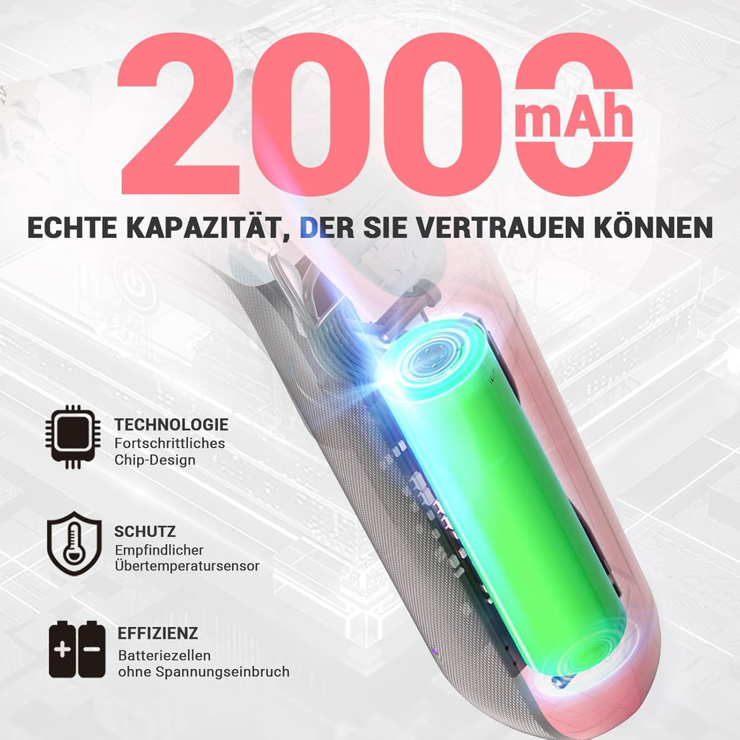 DCA 4V Elektrischer Schraubendreher-Set, 5 N·m mit 2000 mAh Li-Ionen-Akku, 6,35 mm Magnet-Sechskanta