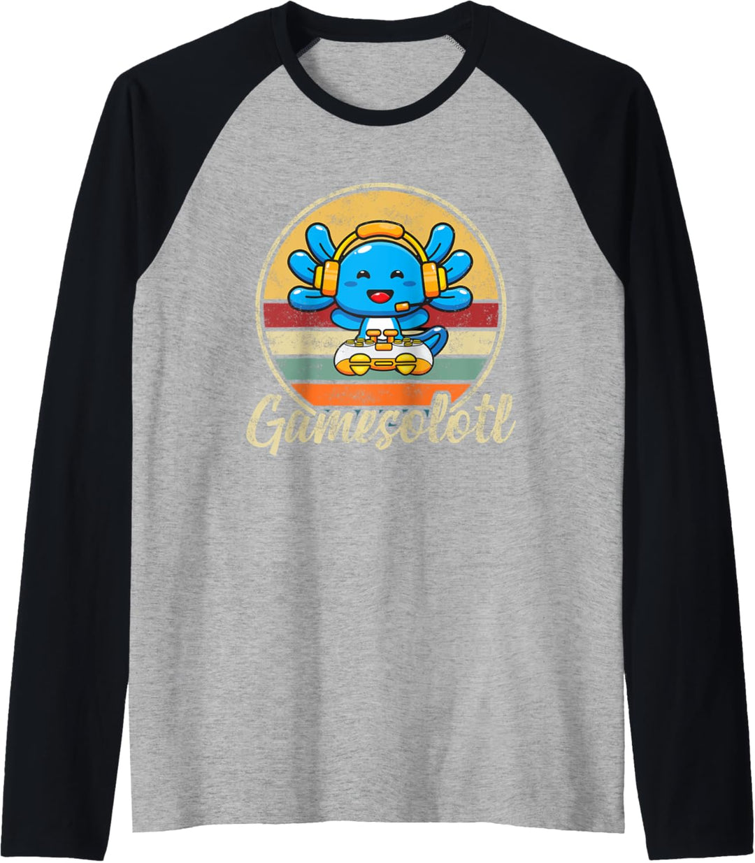 Gamesolotl Gamer Axolotl Video Spiele Fisch Gaming Kinder Raglan