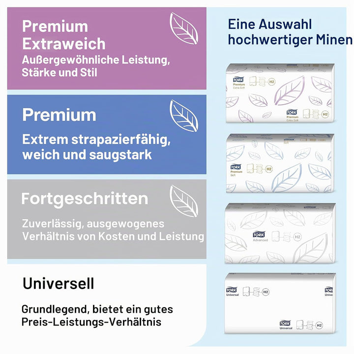 Tork Xpress Tischspender für Multifold Papierhandtücher 552208, Elevation Design - H2 Tisch-Papierha