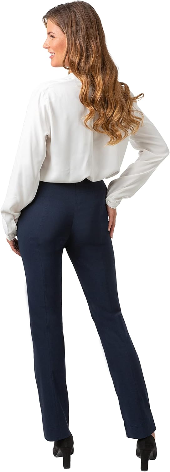Gio Milano, Gio-Gabi, super Stretch Hose mit geradem Bein ohne Verschluss, Marine