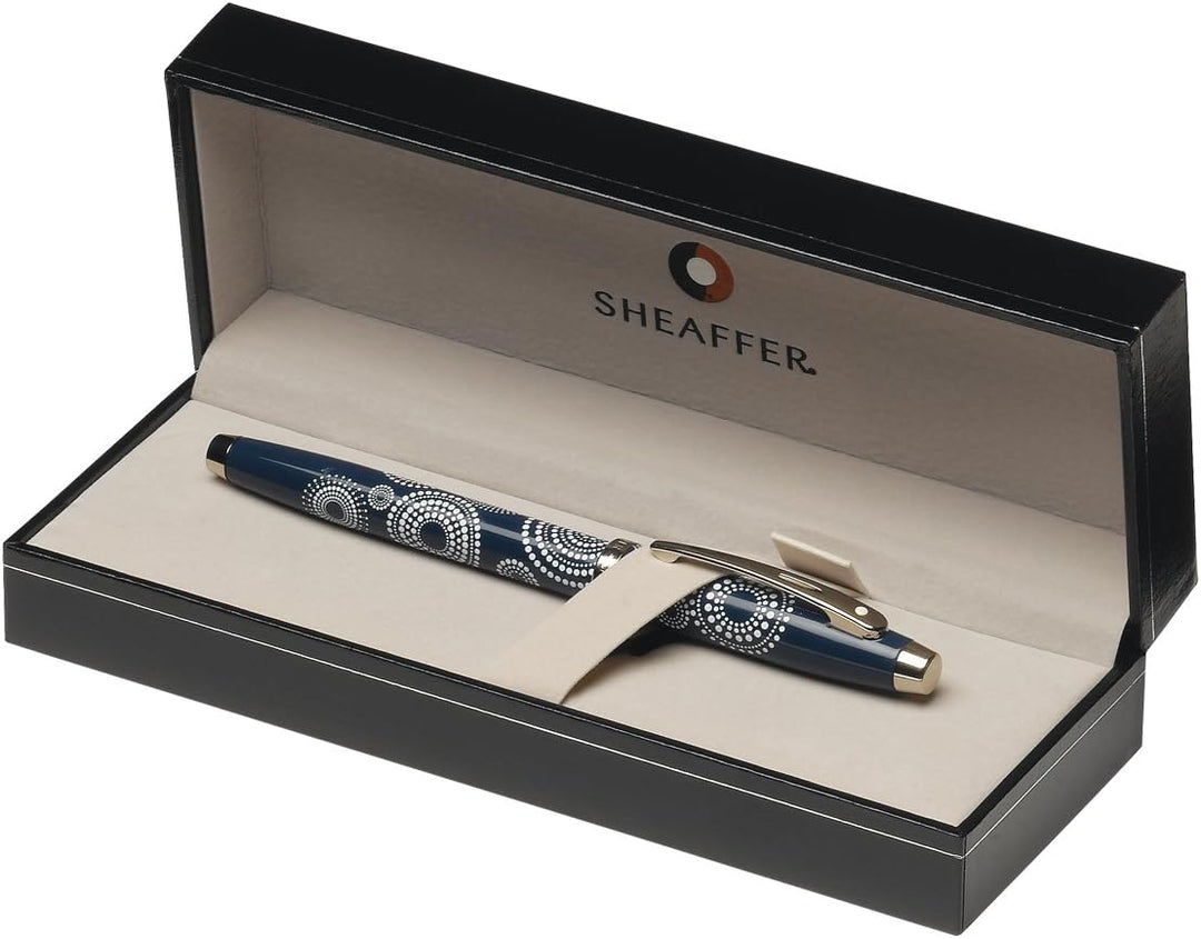 Sheaffer 9271-0F Füllhalter 100 mit Nickel Trim mit Design Muster, glänzend purple