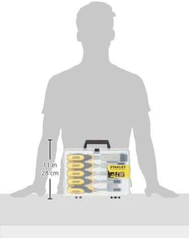 Stanley Dynapgrip Stechbeitel-Set (5-teilig, 6/12/18/25/32 mm Beitelbreite, Chrom-Stahl Legierung, e