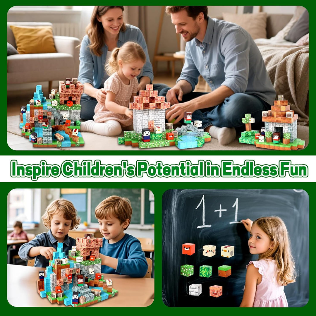 Magnetische Bausteine, 150 Stück Magnetisches Spielzeug Blöcke, Magnetische Bausteine Bauspielzeug,