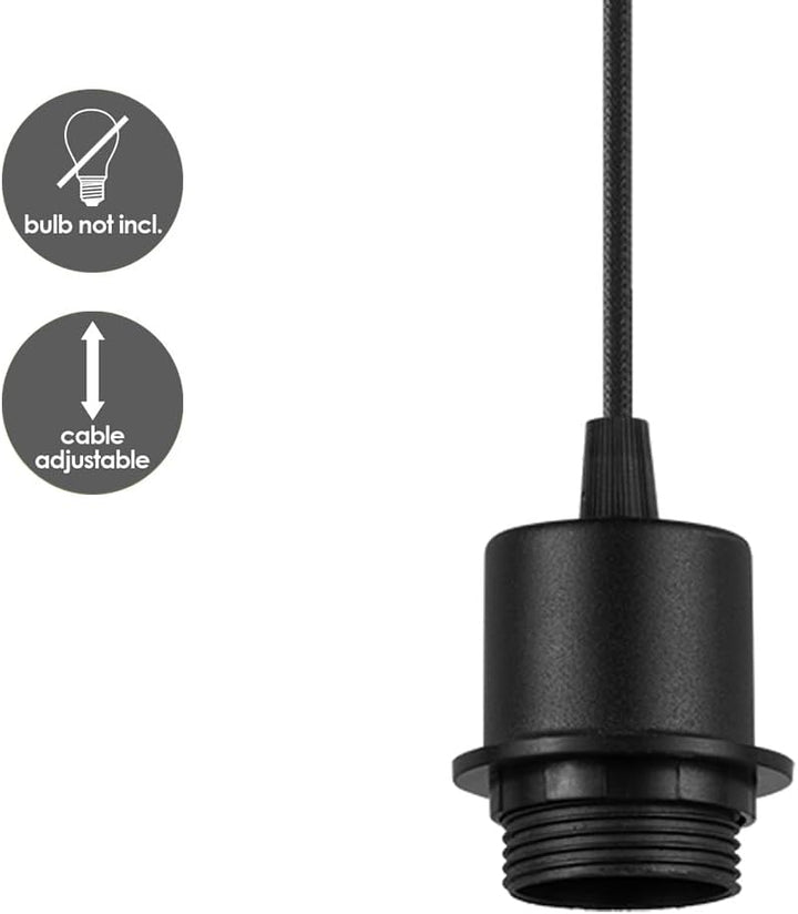 Home Sweet Home Moderne Hängelampe Beam 3 für Lampenschirm | Leuchte | 65/9,5/15–112.5 cm | Schwarz|