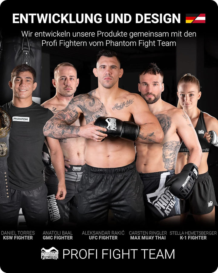 Phantom MMA Handschuhe APEX | Profi Gloves für Sparring, Fight, Boxen, Freefight Apex - Schwarz L-XL