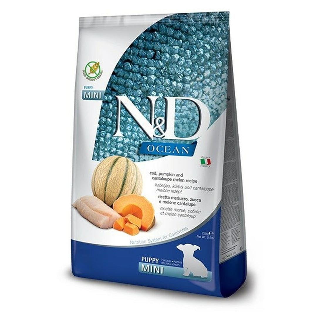 Farmina N&D Ocean Puppy Mini Pellets Hundefutter (Trockenfutter, mit hochwertigen Vitaminen und natü